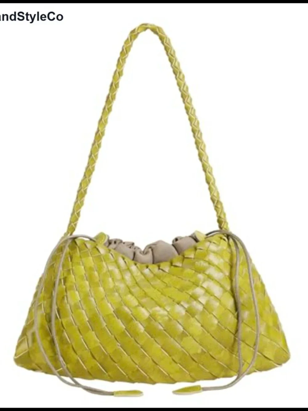 Handwoven Basket Tote - Faux Leather Hobo Shoulder Bag with Magnetic Closure